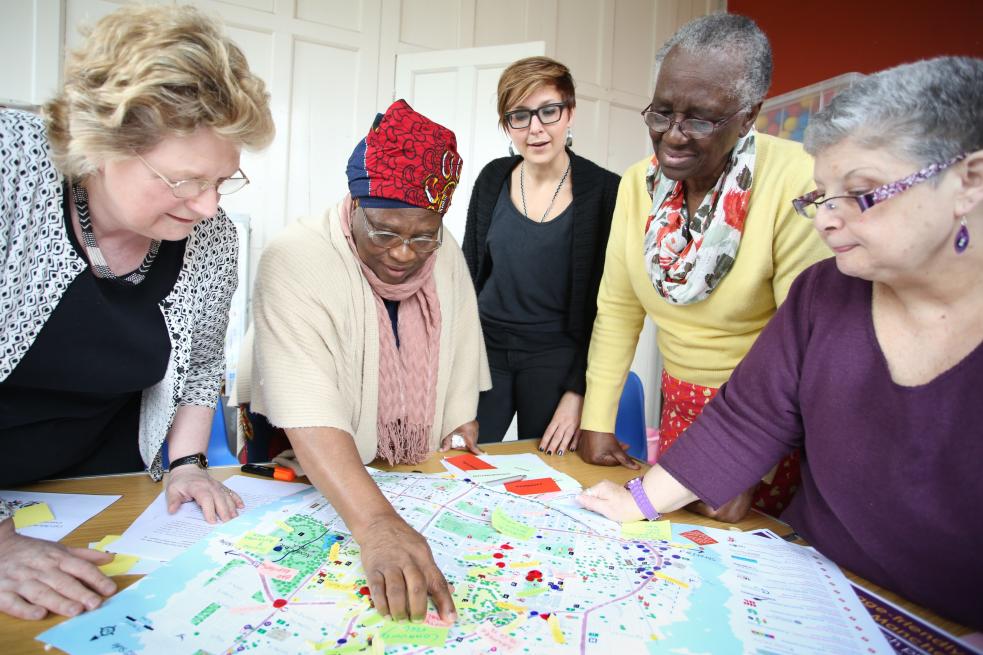 Coproduction: engagement with elderly publics, map