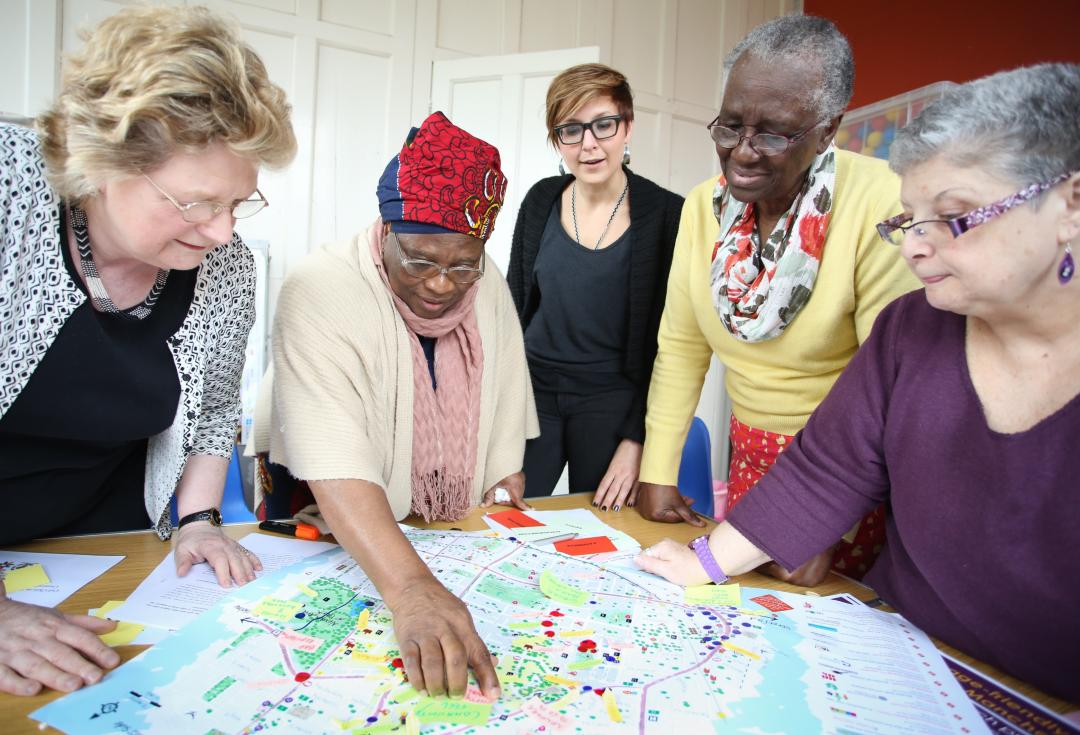 Coproduction: engagement with elderly publics, map