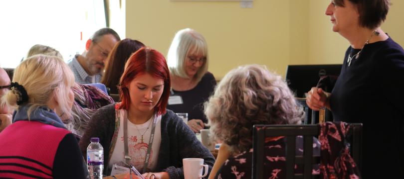 health and social care workers networking at Bournemouth University event