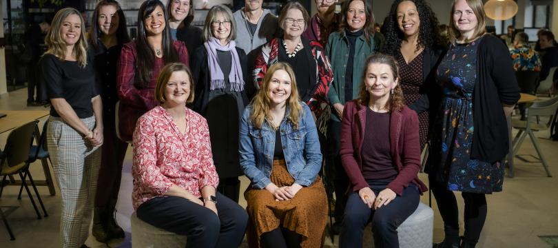Group shot of the NCCPE team in their offices in Bristol