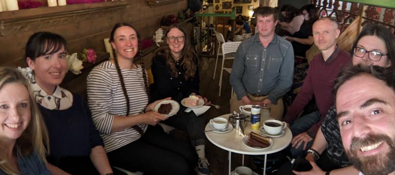 Members of the NW PEP network enjoying coffee and cake together
