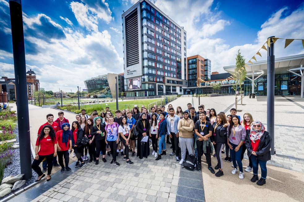 De Montfort University - Inspire, campus group photo