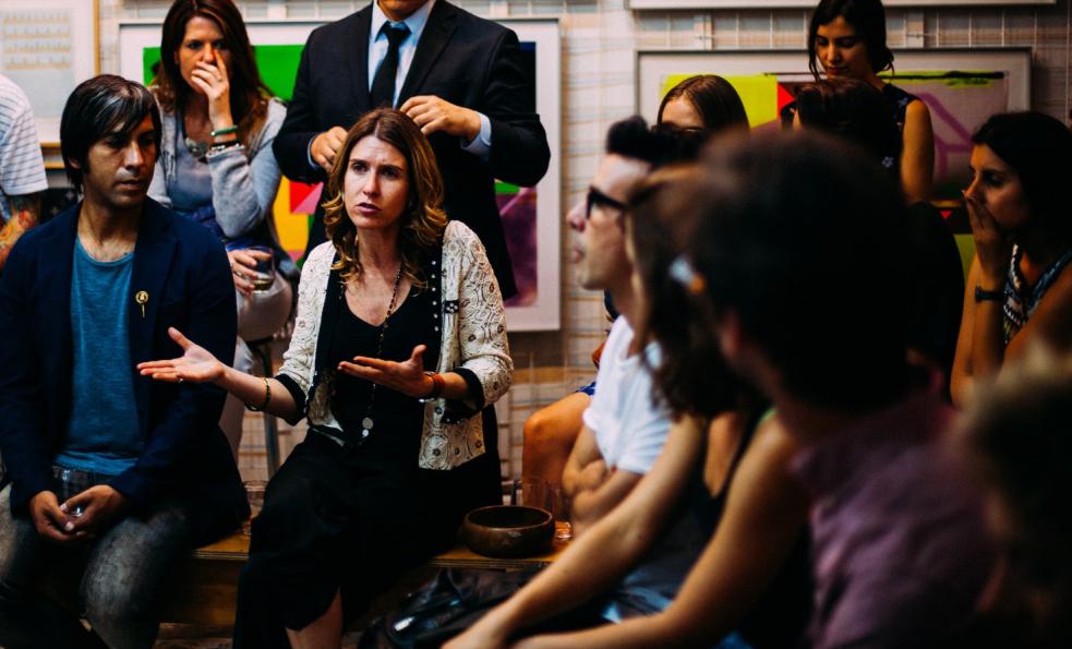 Image showing a group of people talking