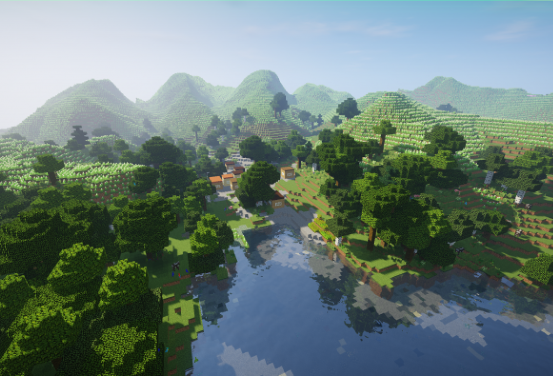 Lake Windermere recreated in the world of Minecraft using CEH datasets