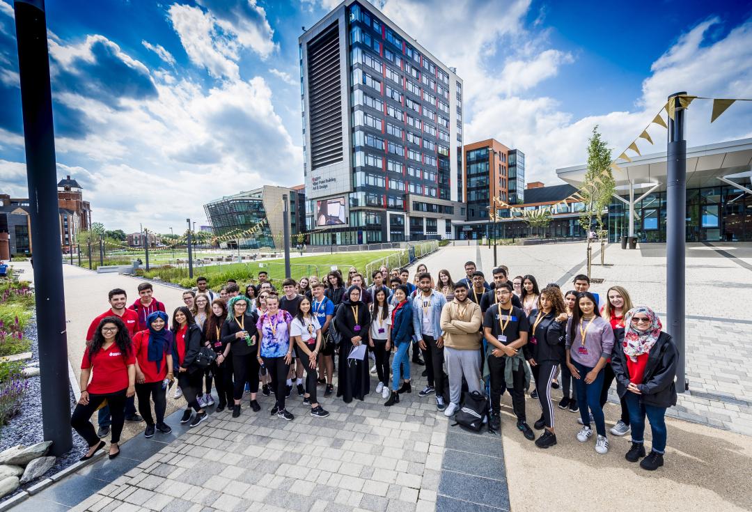 De Montfort University - Inspire, campus group photo