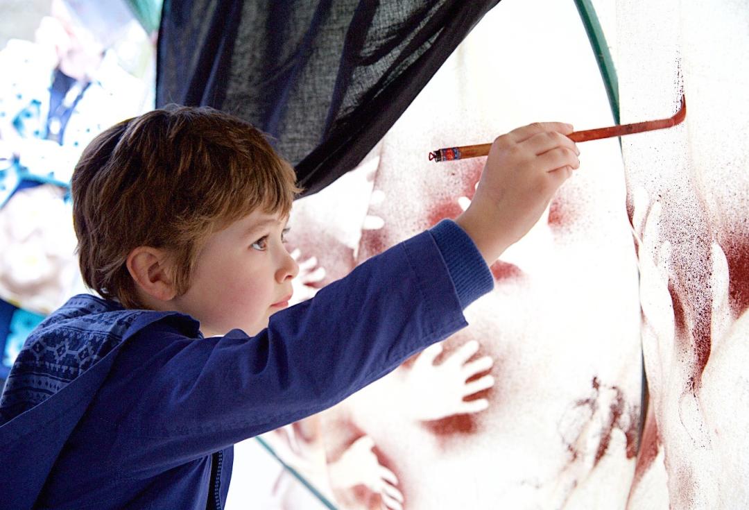 Child painting