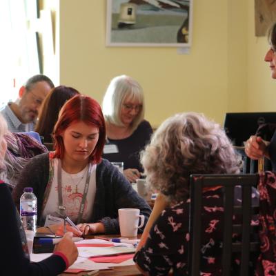 health and social care workers networking at Bournemouth University event