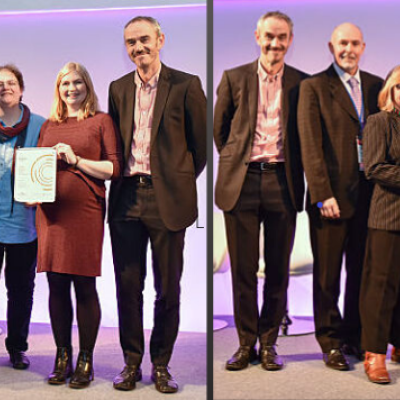 staff from York St John University and Leverhulme Research Centre for Forensic Science accepts 2019 watermark award