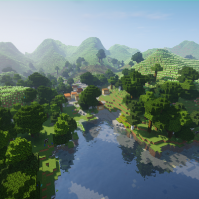 Lake Windermere recreated in the world of Minecraft using CEH datasets