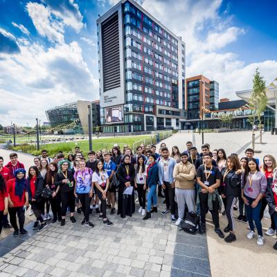 De Montfort University - Inspire, campus group photo