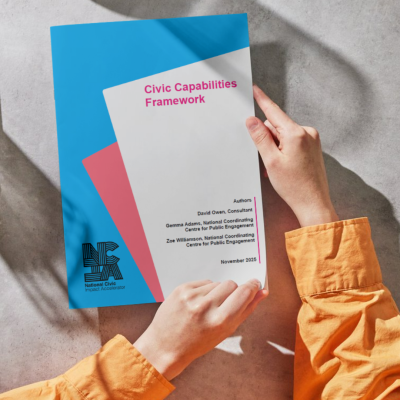 The front cover of the Civic Capabilities Framework